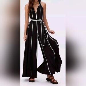 Diane Von Furstenberg Jasper Wide Leg Jumpsuit Size L NEW